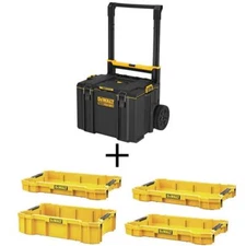 TOUGHSYSTEM 2.0 24 in. Mobile Tool Box with (3) TOUGHSYSTEM 2.0 Shallow Tool and