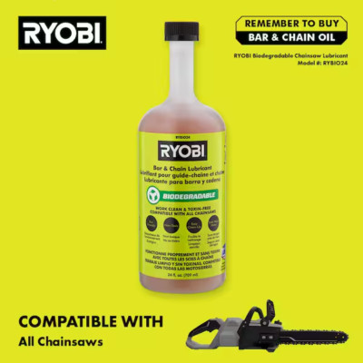 Ryobi Bar And Chain Oil 24 Oz. Chainsaw Lubricant