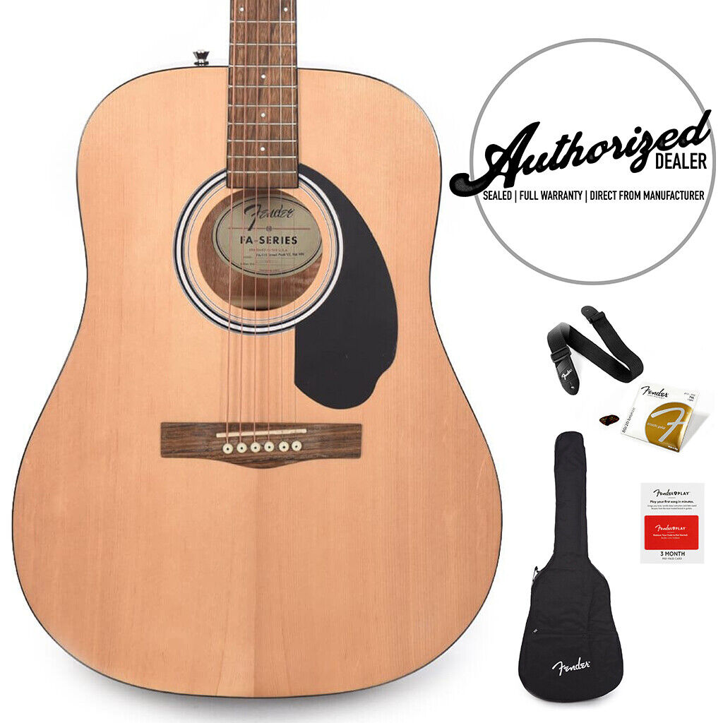 Fender FA-115 Dreadnought Starter Acoustic Guitar Starter Pack w/ Gig Bag