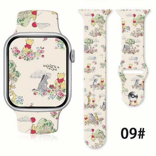Winnie the Pooh Wristwatch Bands Cartoon Silicone Watch Band for Apple Watch - Picture 34 of 38