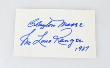 CLAYTON MOORE AUTOGRAPH THE LONE RANGER 1987
