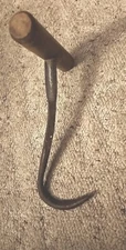 Vintage Hay Bale Hook Bail Hooks Steel Rustic Farm Tool Decoration Folk Art