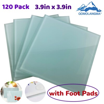 120 Pack Sublimation Personalised Photo Glass Coaster Blanks, 3.9in x 3.9in