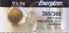 ENERGIZER 366/365 SR1116W SR1116 BATTERY NEW SEALED Authorize Seller