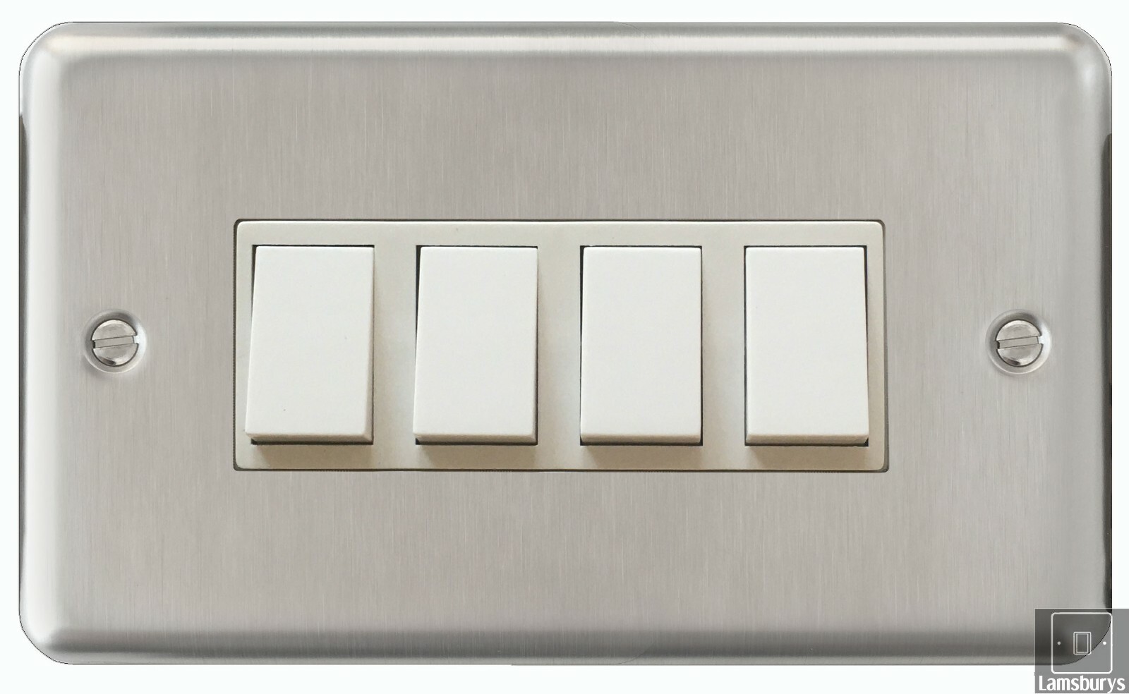 Volex Brushed Stainless Steel Light Switches and Electrical Sockets