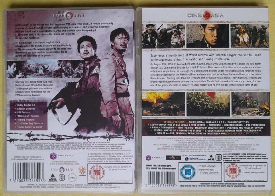 BATTLEGROUND 625 (2005) + 71 INTO THE FIRE (2010) - 2 DVD UK Coreano Sub Inglese - Immagine 2 di 4