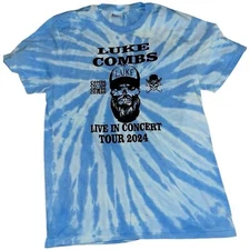 Luke Combs Summer Tour 2024 Tye Dye Tshirt Size Small