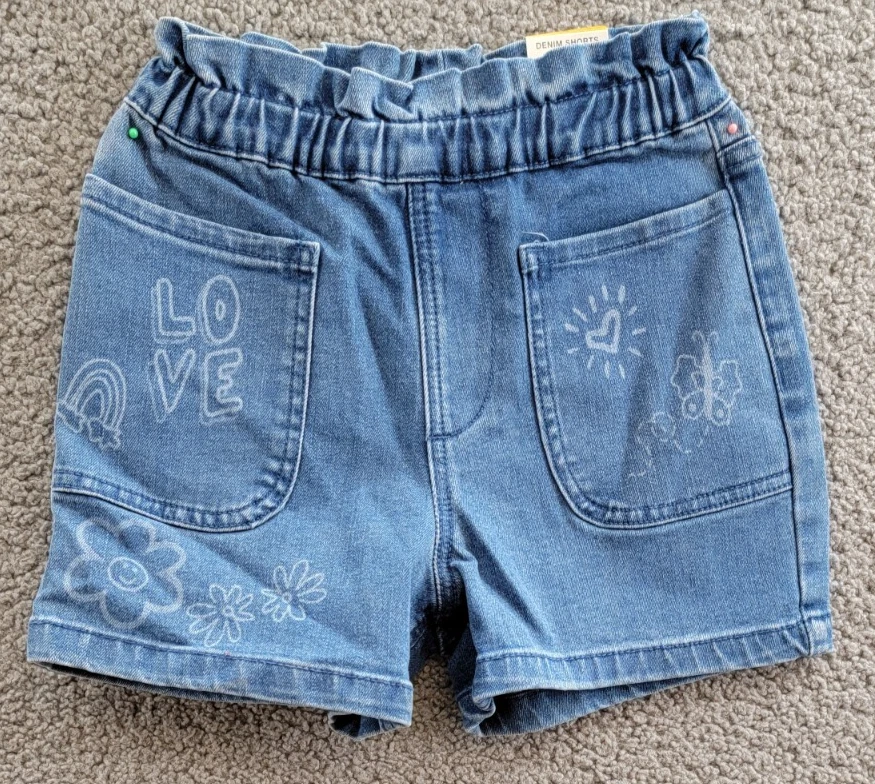 Epic Threads Scribble Paperbag Shorts Girls S Sketch Wash Patch Pocket Pull On - Image 2 of 4