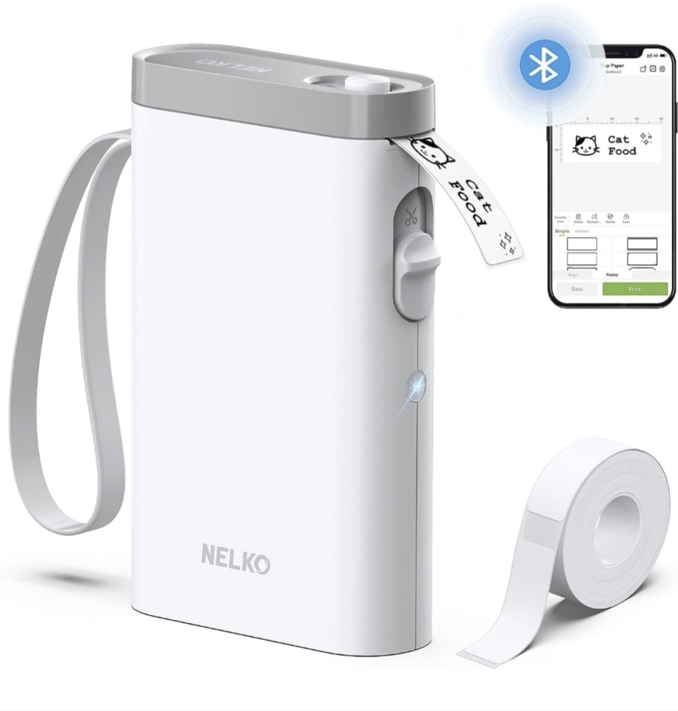 Portable Bluetooth Label Maker P21 with Tape Wireless Label Printer-image