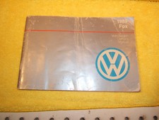 Volkswagen 1989 Fox Genuine Vw Owners Oem 1 Manual Onlyprinted In Brazil Volkswagen 1989 Fox Genuine Vw Owners Oem 1 Manual Onlyprinted In Brazil