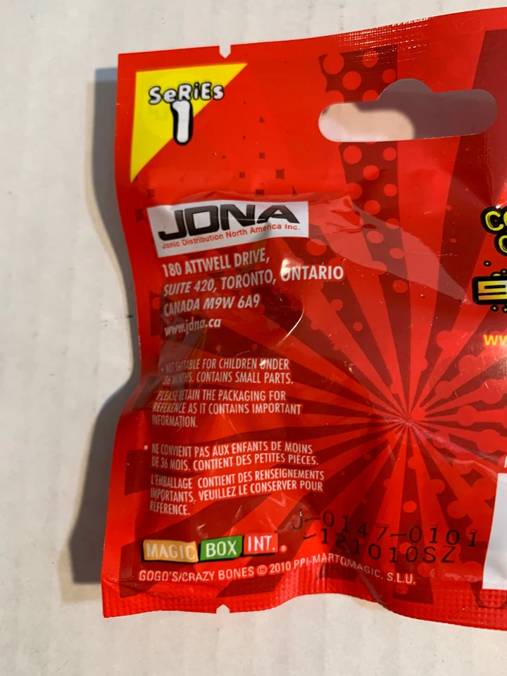 GoGo's Crazy Bones Series 1 Factory Sealed Sample Pack (3 Bones & 3 Stickers) - Image 3 of 4