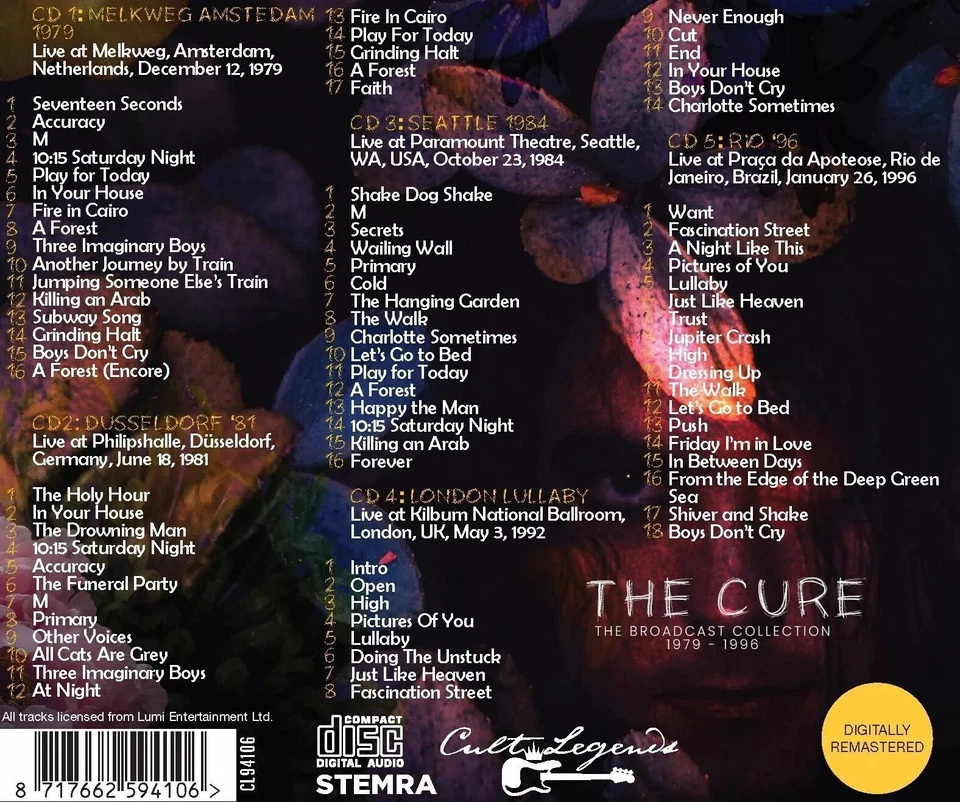 THE CURE The Broadcast Collection 1979-1996 5 CD Set NEW - Image 2 of 2