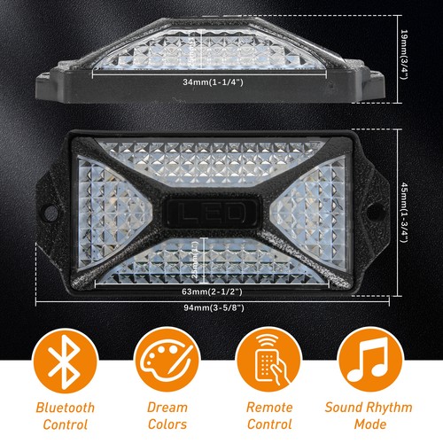 For Harley Road Street Glide Special 10 Pods RGB LED Rock Lights Underglow Kit - Picture 5 of 18