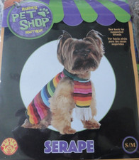 NEW SERAPE PONCHO HALLOWEEN DOG PET COSTUME SIZE SMALL/MEDIUM BY RUBIES