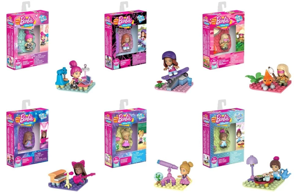 MEGA CONSTRUCTION BARBIE BUILDING SETS PLAY AS YOU BUILD ACCESSORIES 18/76PCS - Image 2 of 2