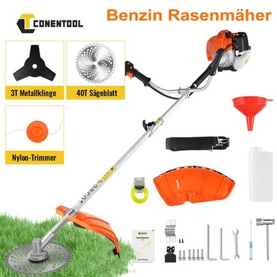 2500W Benzin Motorsense Freischneider 52CC 3IN1 Rasentrimmer Motorsense Set 2026