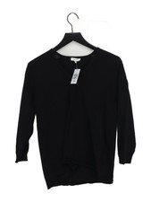 Reiss Damen Pullover M schwarz Viskose mit Nylon, Elasthan Rundhals Pulli