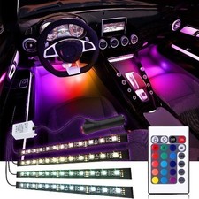 LED Strip Light, 4pcs 36 LED Multi-Color Car Interior Lights Under Dash Lighting