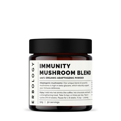 Erbology Organic Immunity Mushroom Complex 50 Servings - High in Beta-glucans...