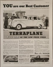 1937 Hudson Motor Car Vintage Ad Terraplane Most Farmers Buy