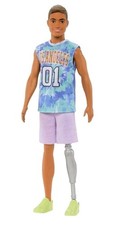 Barbie Ken Fashionistas Doll Prosthetic Leg Los Angeles Jersey Purple Shorts 212