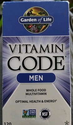 Garden of Life Vitamin Code MEN Multivitamin, 120 Capsules - EXP: 09/2026 - NEW