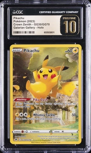 2023 POKEMON CROWN ZENITH GALARIAN GALLERY HOLO #GG30 PIKACHU CGC 10 PRISTINE