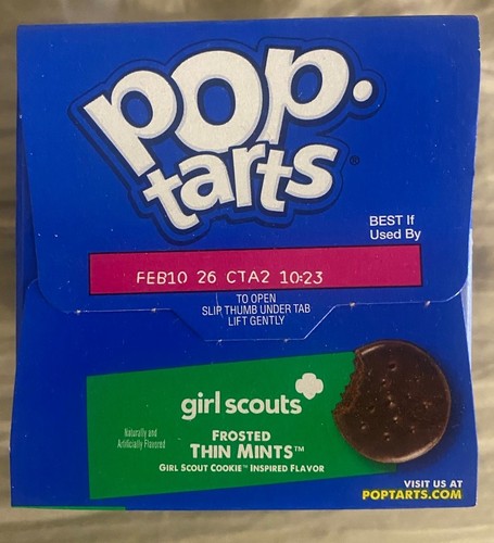 NEU KELLOGG’S GIRL SCOUTS FROSTED THIN MINTS POP TARTS 8 TOASTER GEBÄCK - Bild 3 von 3
