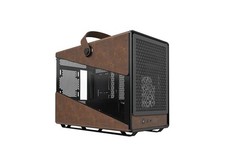 Montech Heritage Micro ATX Mini-ITX Tempered Glass/Leather Finish Case Black 