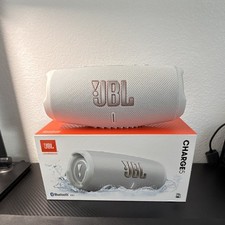 JBL Charge 5 Portable Bluetooth Speaker White Waterproof Bluetooth Connectivity