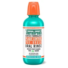 TheraBreath Plaque Control Pre-Brush Oral Rinse, Refreshing Mint, 16 fl oz