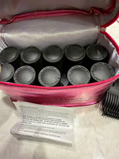 Hot Tools 1116 Pink Ceramic Hot Rollers 1 1/2 in On/Off Travel Zipper Case