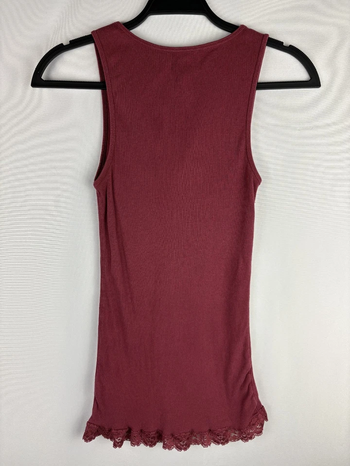 Винтажный 00 American Eagle кружева отделки Y2K Cami Sz средний розовый Елена Гилберт опрятный - Изображение 2 из 4