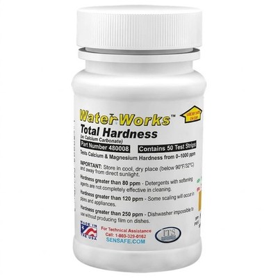 2 Set WaterWorks Total Hardness Test Strip 0-1000ppm 481108 Bottle of 50 Tests