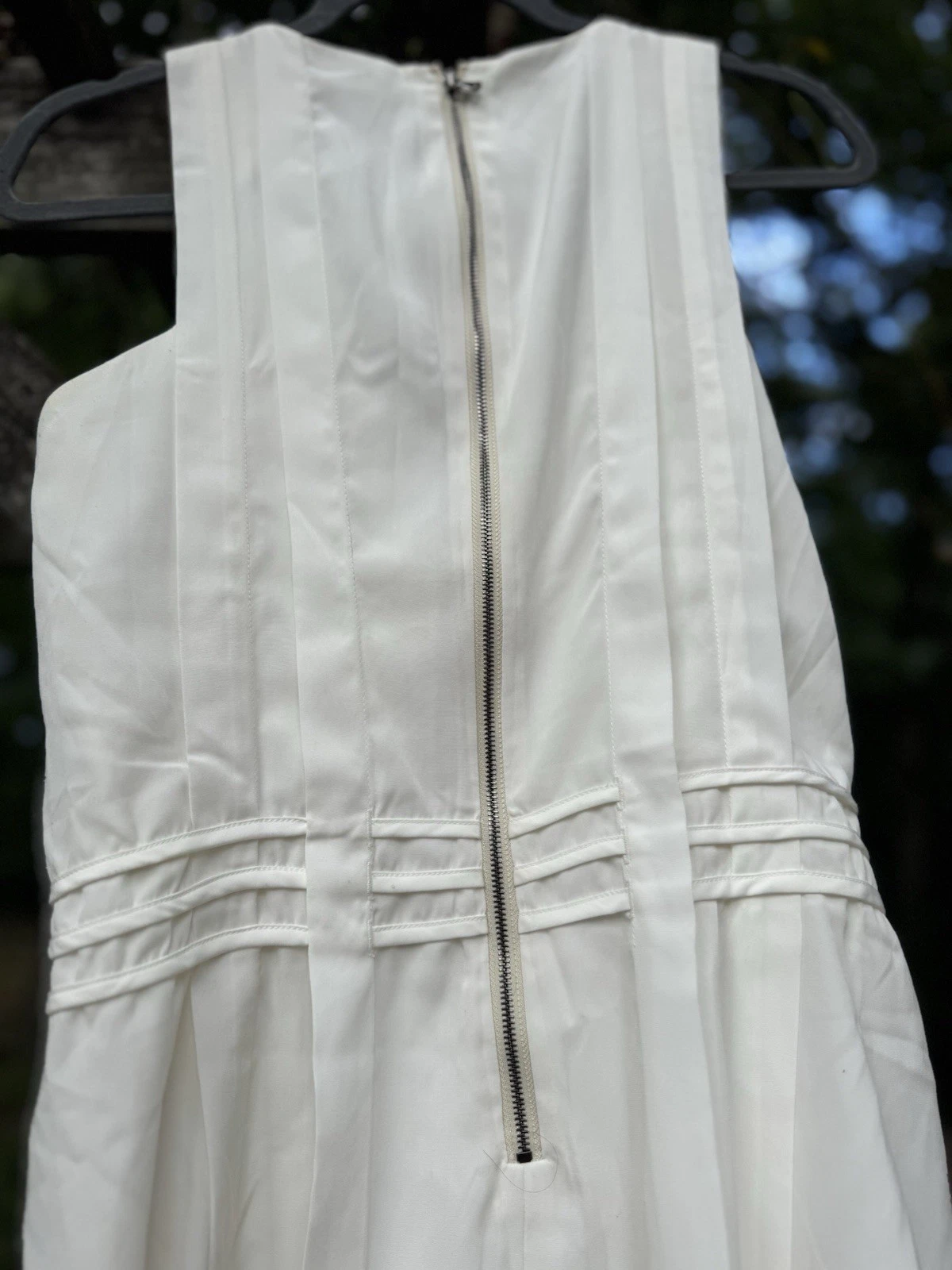 OFF WHITE Abito donna Sachin & Babi bianco sporco taglia 6 vestito corto senza maniche