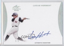 2015 Leaf Trinity Inscription Holo-Silver 5/5 Lucas Herbert #A-LH1 Auto 3j2
