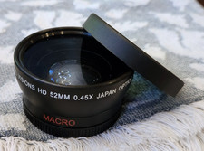 DIGITAL VISIONS HD 52mm 0.45X WIDE ANGLE JAPAN OPTICS MACRO ADAPTER FILTER LENS