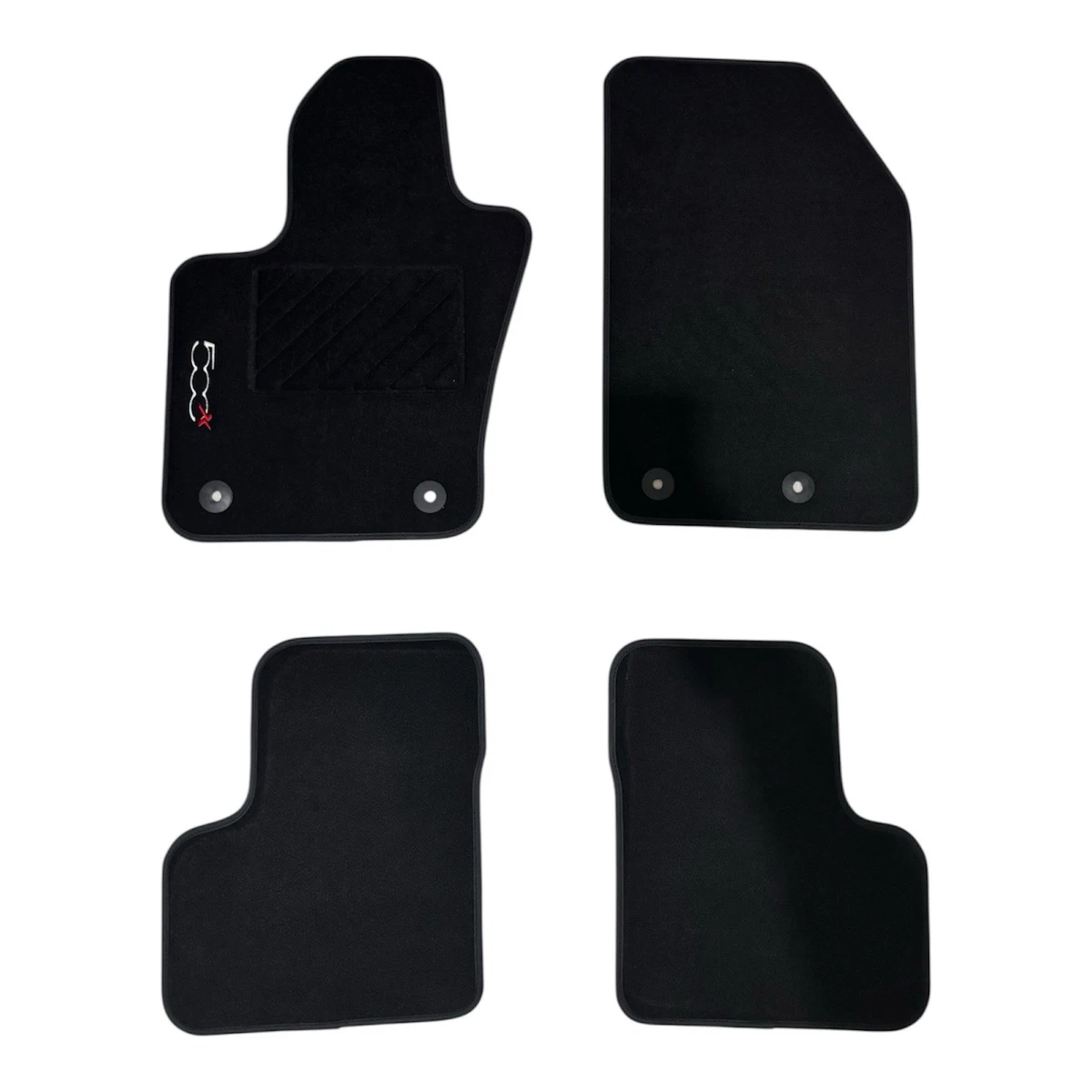Tappetini In Gomma Su Misura Per Fiat 500X (dal 2014), Bordo Alto 15 Mm, Antiscivolo, Resistenti A Sporco E Usura