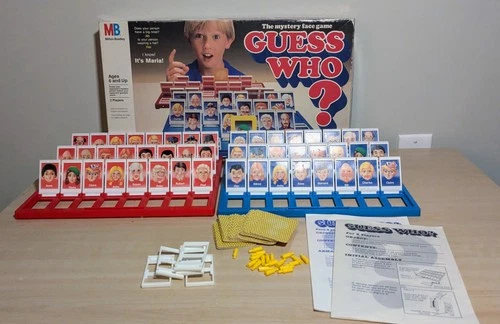Milton Bradley Guess Who? Board Game Vintage 1987 Complete Box & Instructions