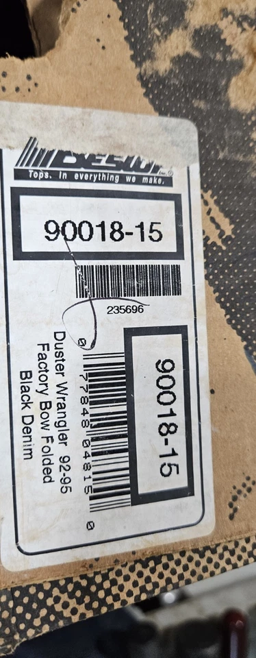 Bestop 90018-15 - Крышка для пылезащитной деки nos yj jeep - Изображение 2 из 3