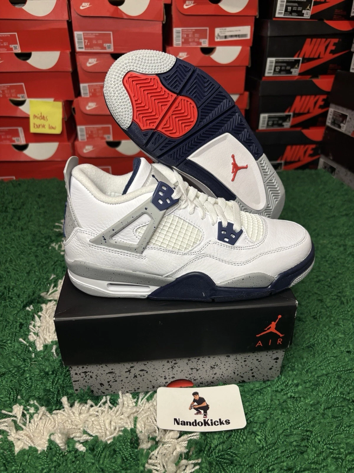 Nike Air Jordan 4 Retro GS Midnight Navy 408452-140 Multiple Sizes