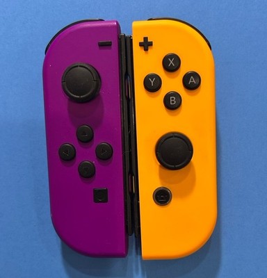 Nintendo Switch Joy-Con Controllers Purple Left & Orange Right OEM