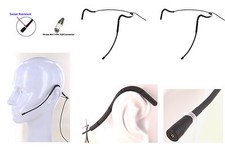 2 Mini Sweat Resistant Headset Mic for Audio-Technica AT w Slim Gooseneck Boom