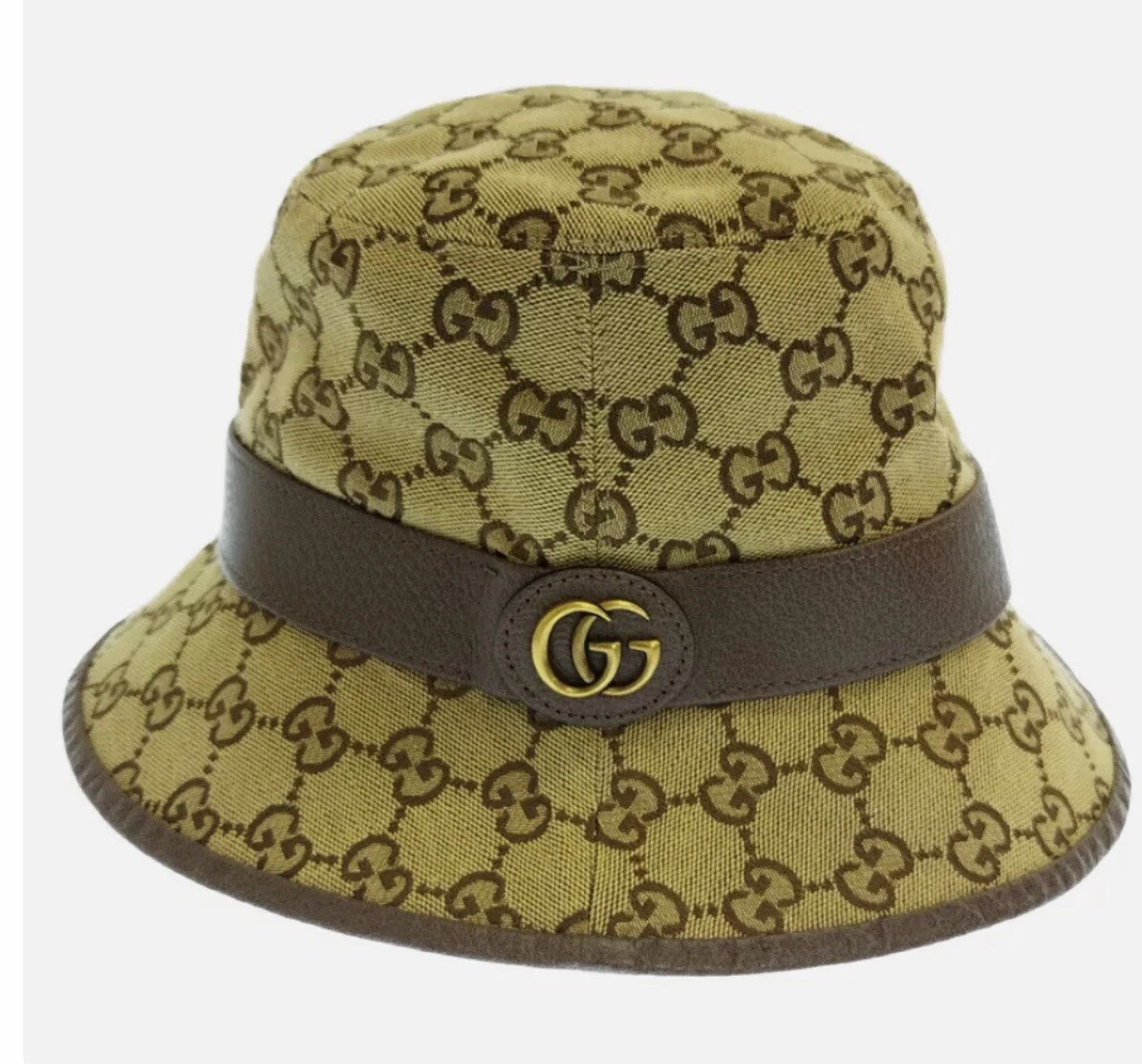 Beige / Brown GG Canvas Fedora