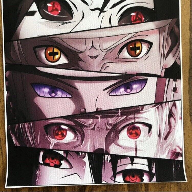 Naruto eyes collage print A3 size - YASHALI ART's Ko-fi Shop