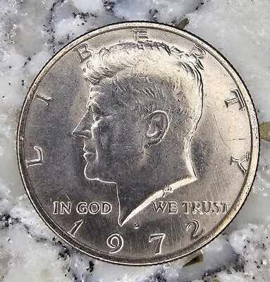 1972 D Kennedy Half Dollar FS-901 No FG Initials Nice Condition