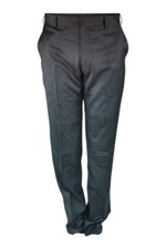 VALENTINO Men's Grey Virgin Wool Crease Front Straight Leg Trousers (IT 46)