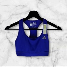 Adidas Sports Bra Tech Fit Active Bralette Navy XS UK 4-6