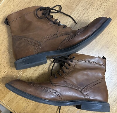 Stafford Size 11 Wingtip Brown Leather Ankle Dress Mens Boots 014-1218 Stafford 014-1218 Wingtip Brown Leather Ankle Dress Mens  main image 3