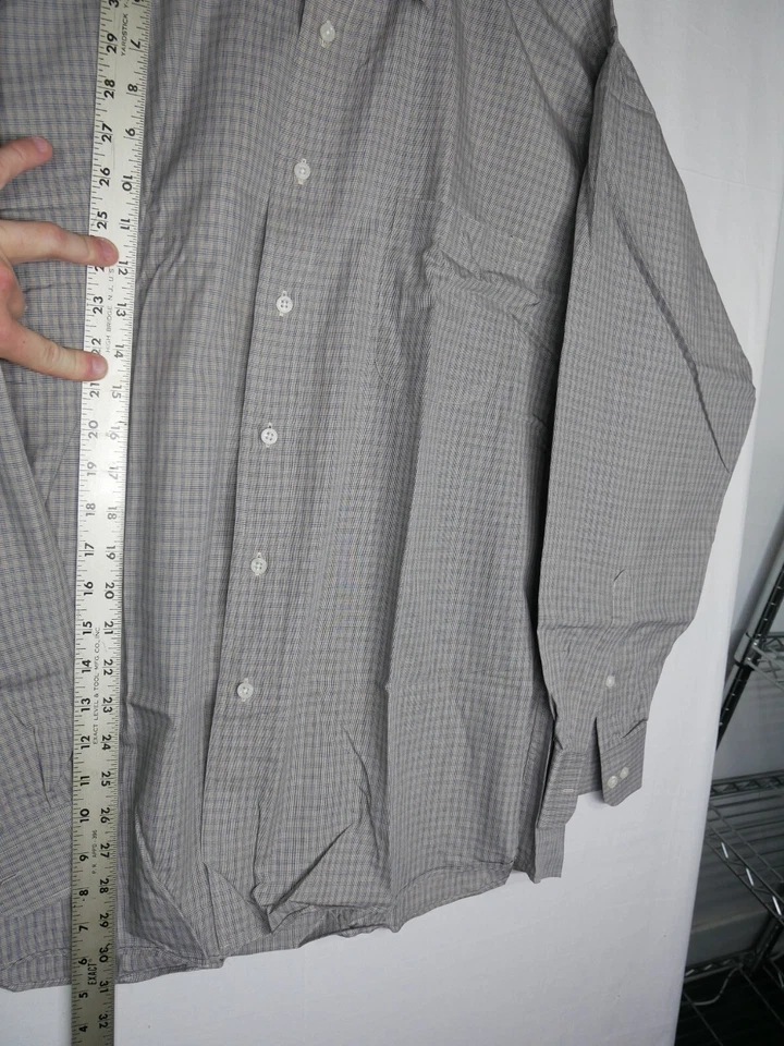 Camisa de vestir Lord & Taylor para hombre 17,5 - 34/35 gris manga larga Kensington de colección Foto 4 de 4